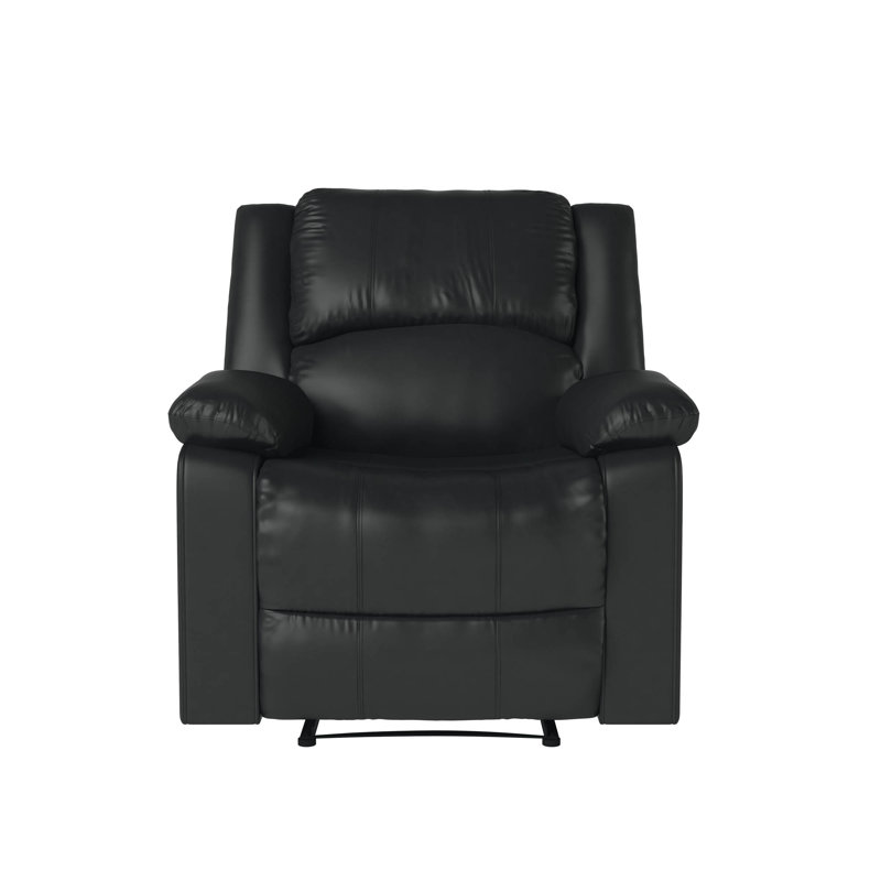 Ebern Designs Sanie 37.8" Faux Leather Manual Recliner & Reviews Wayfair